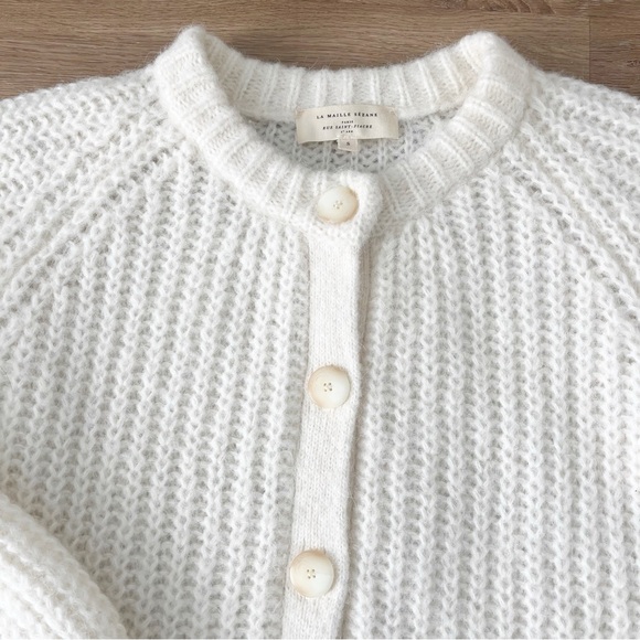 Sézane Cream Chunky Knit Button Cardigan - Picture 4 of 6